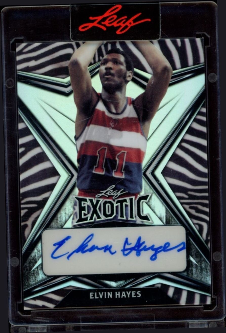 Elvin Hayes (Zebra Stripe · Serial Numbered · Manufacturer Autograph · Label Or Sticker)