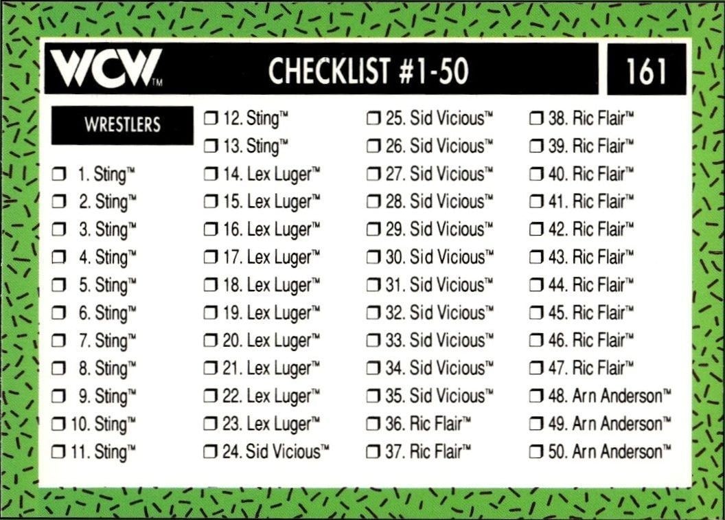 1991 Impel Checklist #161 trading card