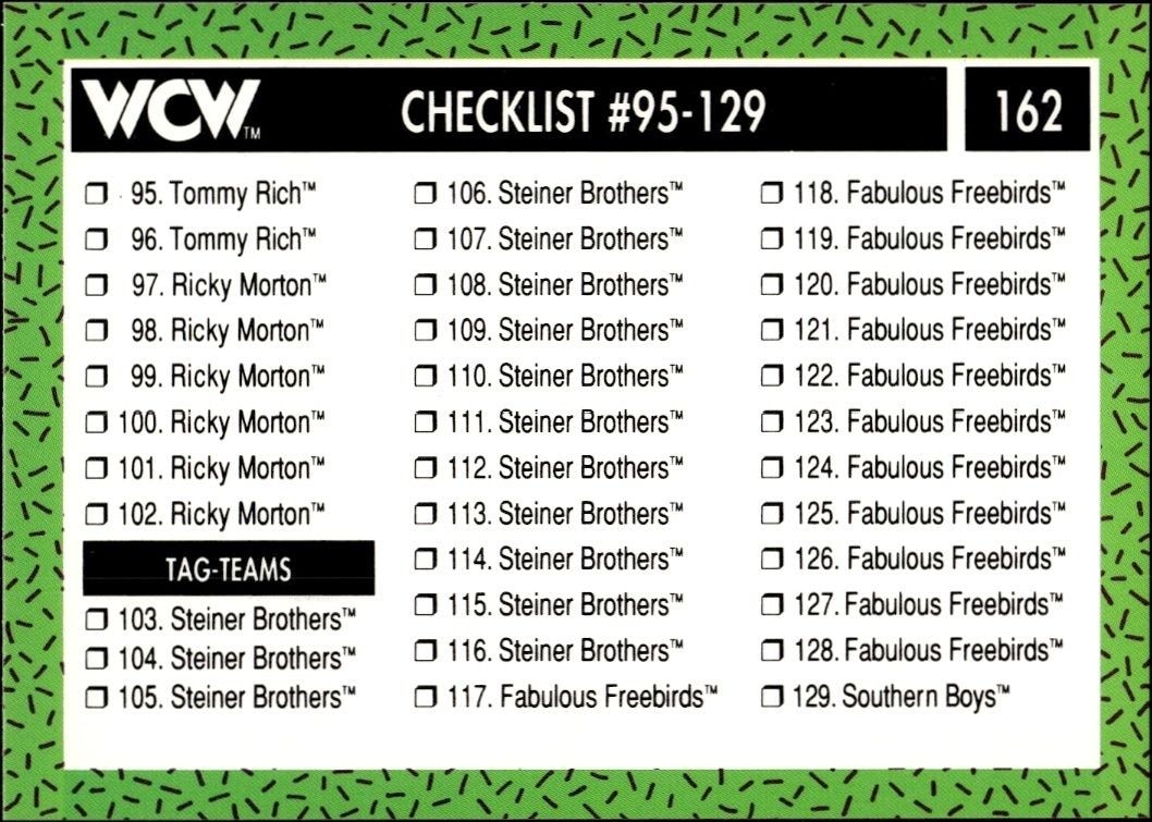 1991 Impel Checklist #162 trading card