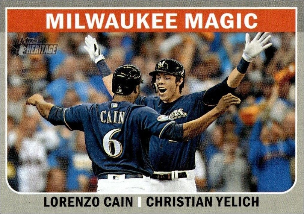 2019 Topps Heritage Lorenzo Cain #CC-10 trading card