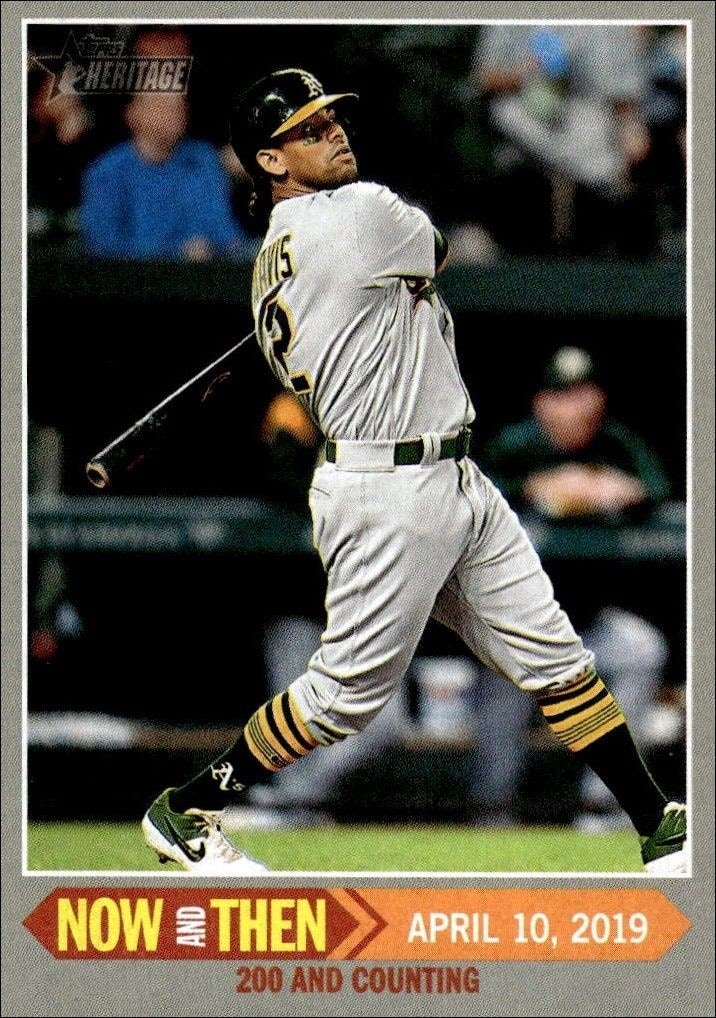 2019 Topps Heritage Khris Davis #NT-9 trading card