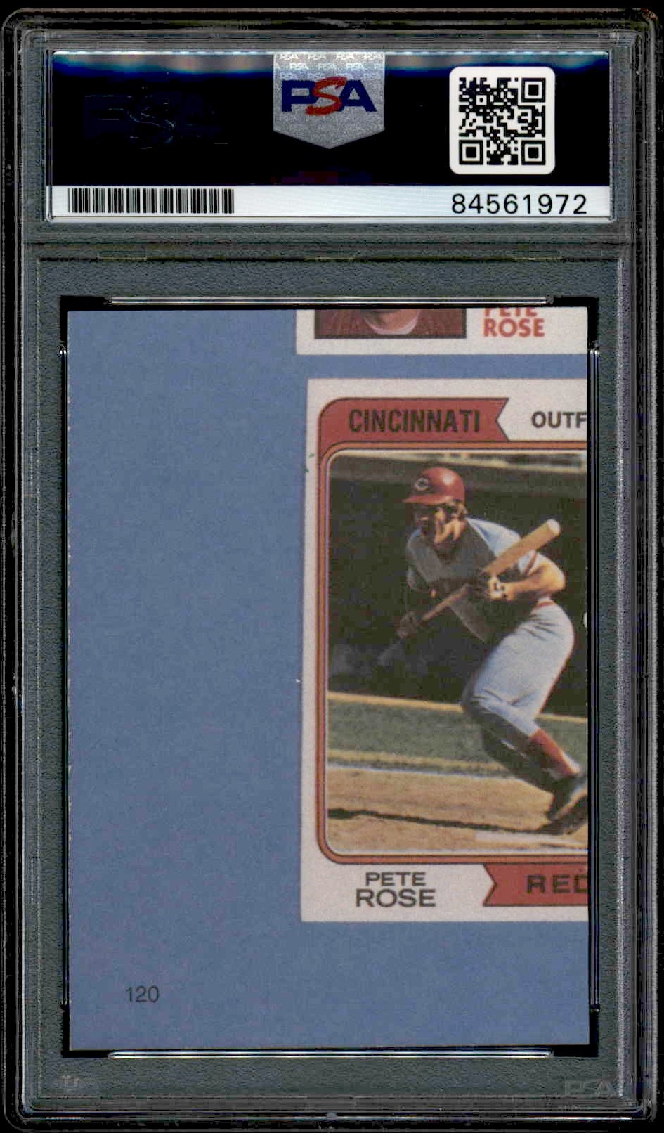 1982 Topps Pete Rose #120 baseball trading card back