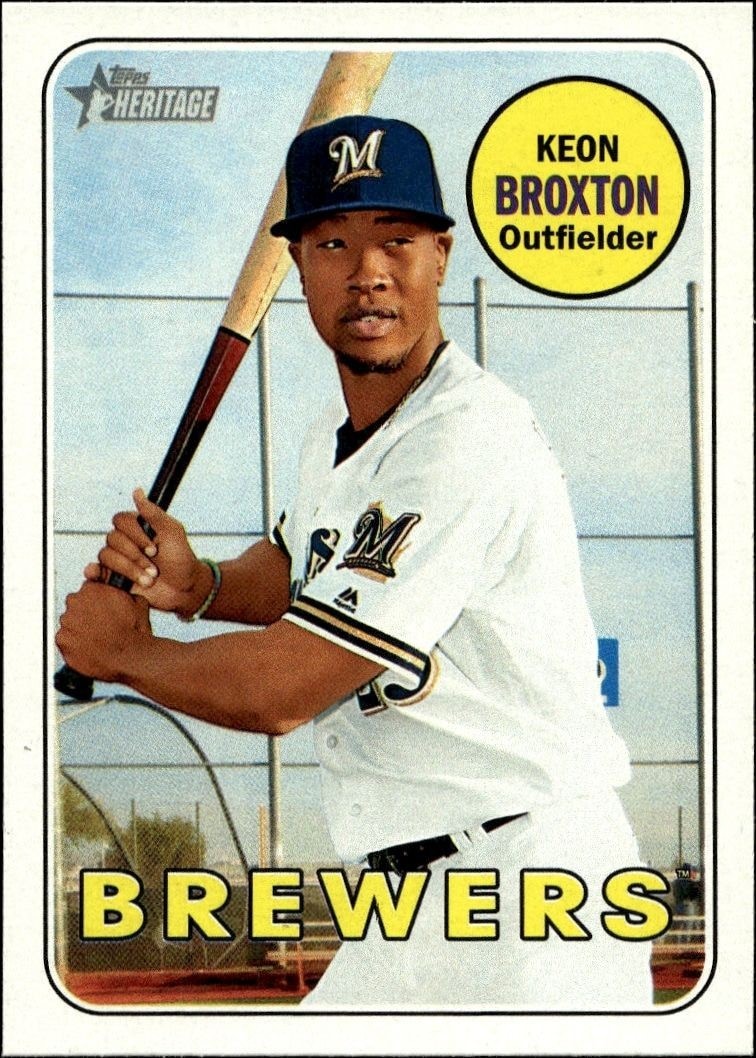 2018 Topps Heritage Keon Broxton #243 trading card