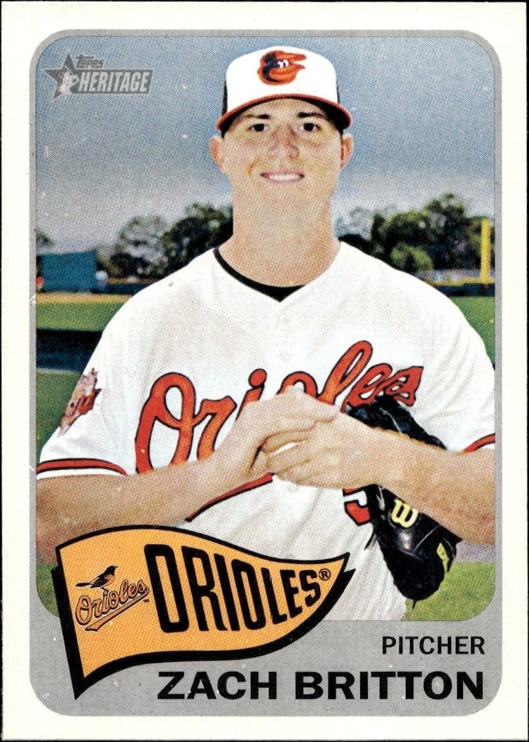 2014 Topps Heritage High Number Zach Britton #H589 trading card