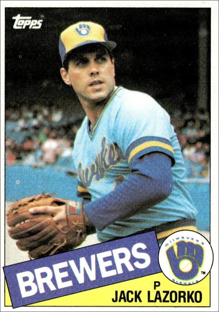 1985 Topps Jack Lazorko #317 trading card