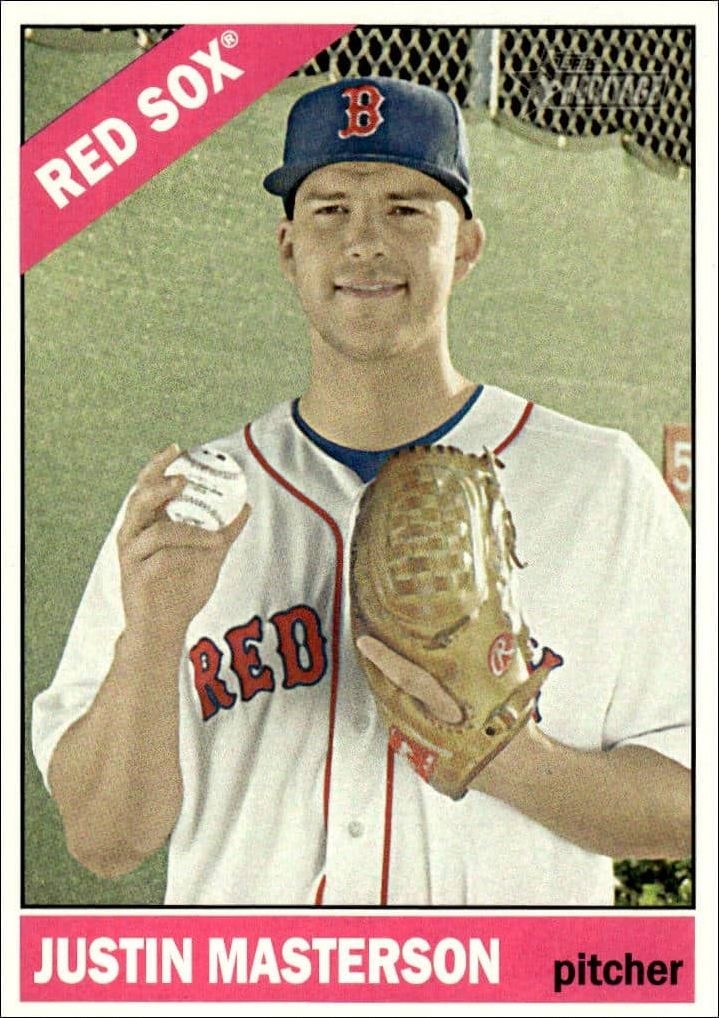 2015 Topps Heritage High Number Justin Masterson #597 trading card