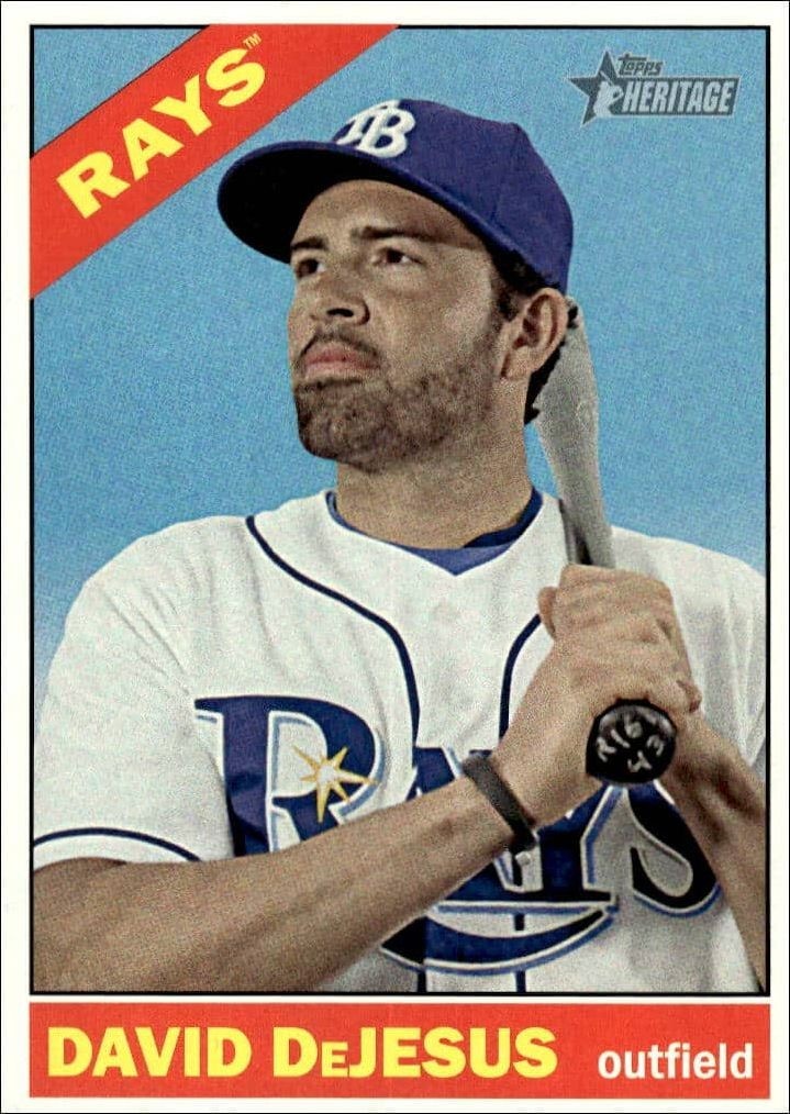 2015 Topps Heritage High Number David DeJesus #686 trading card