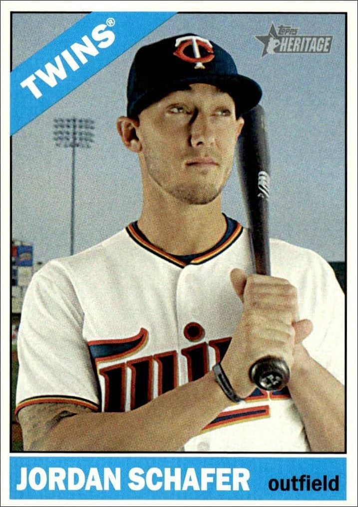 2015 Topps Heritage High Number Jordan Schafer #607 trading card