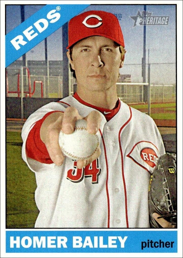 2015 Topps Heritage Homer Bailey #371 trading card