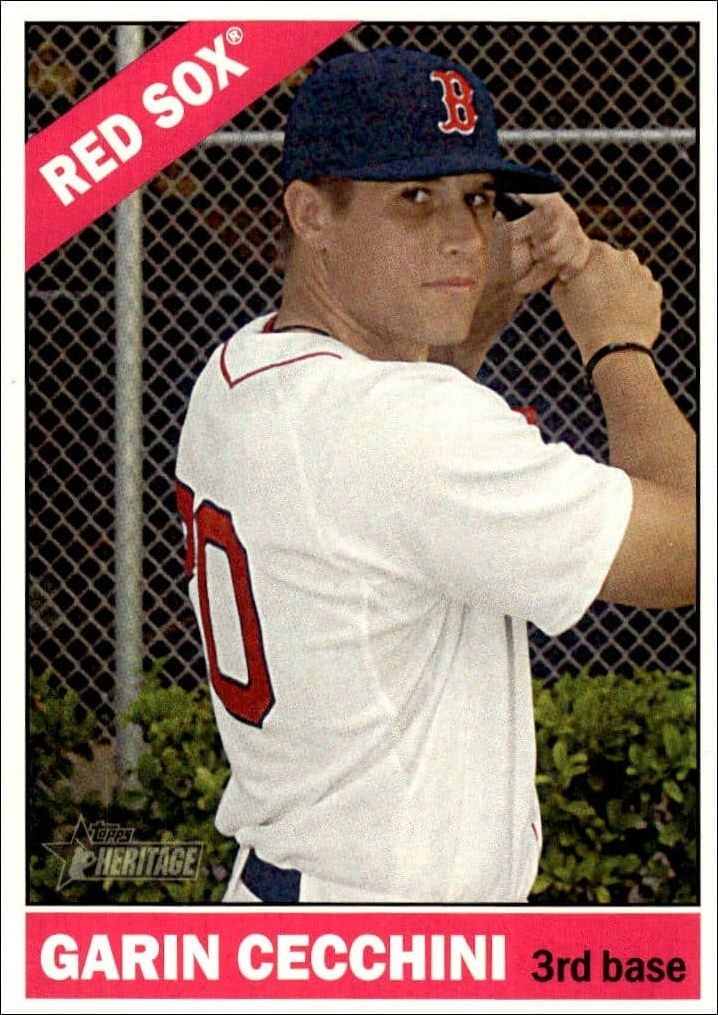 2015 Topps Heritage Garin Cecchini #111 trading card