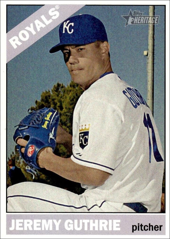 2015 Topps Heritage Jeremy Guthrie #48 trading card