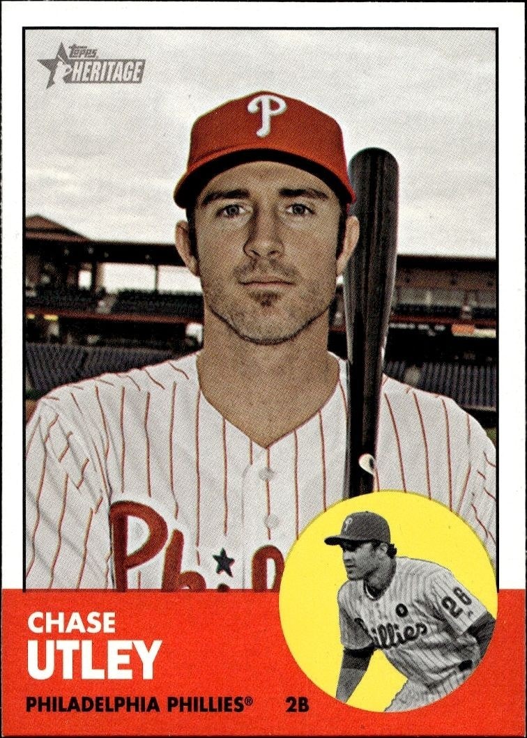 2012 Topps Heritage Chase Utley #221 trading card