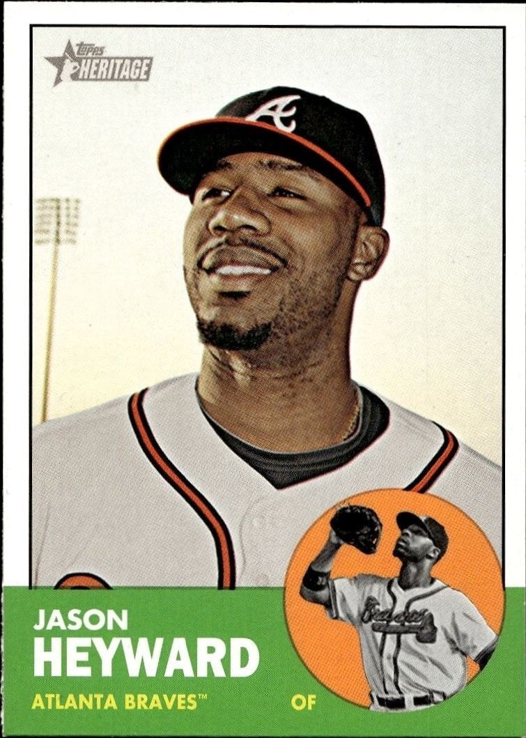 2012 Topps Heritage Jason Heyward #390 trading card