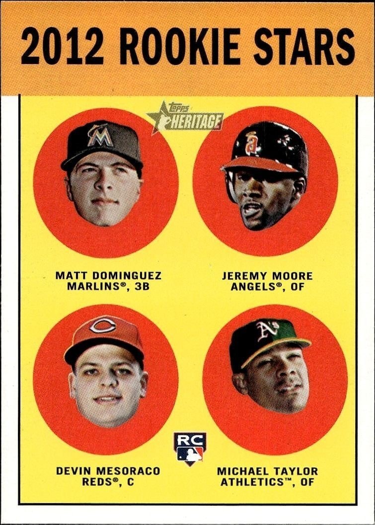 2012 Topps Heritage Matt Dominguez #407 trading card