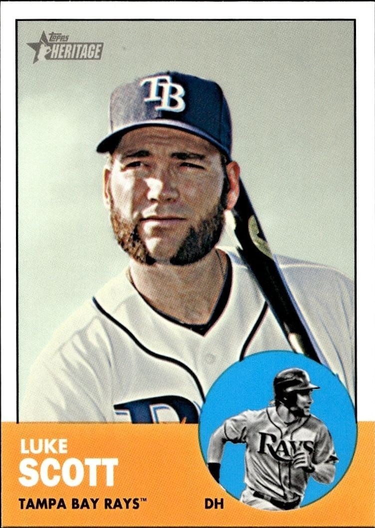 2012 Topps Heritage High Number Luke Scott #H662 trading card