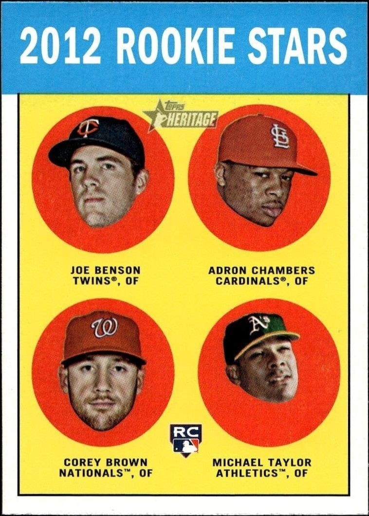 2012 Topps Heritage Joe Benson #95 trading card