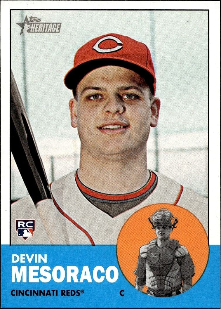 2012 Topps Heritage Devin Mesoraco #178 trading card