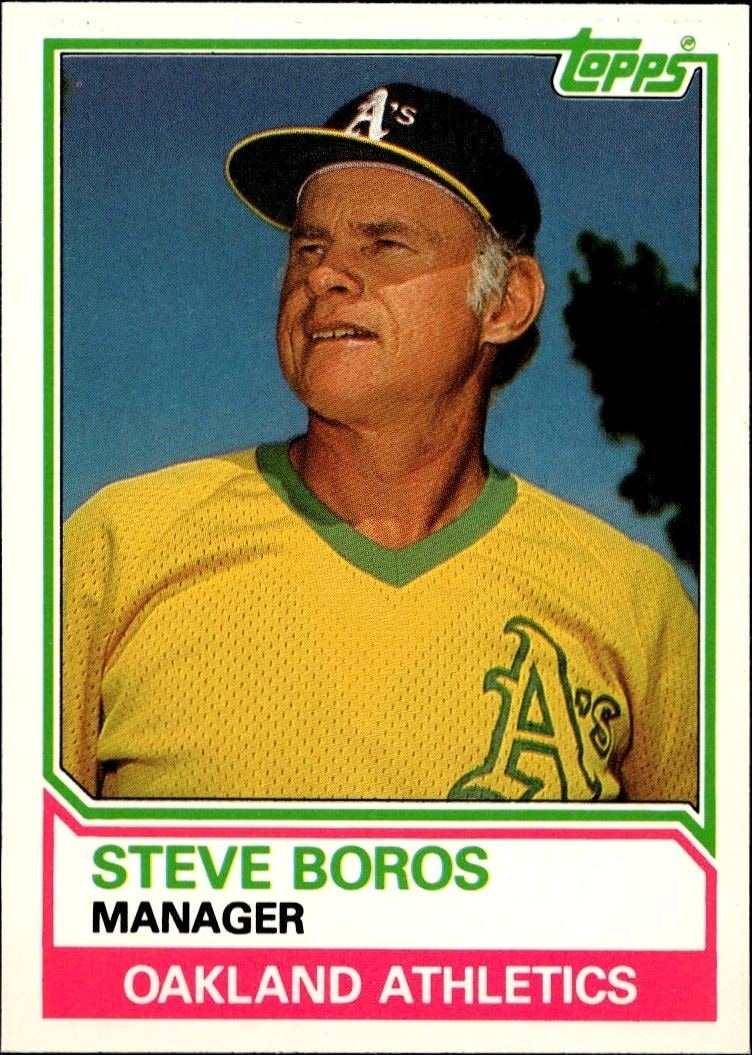 1983 Topps Traded Steve Boros #13T trading card