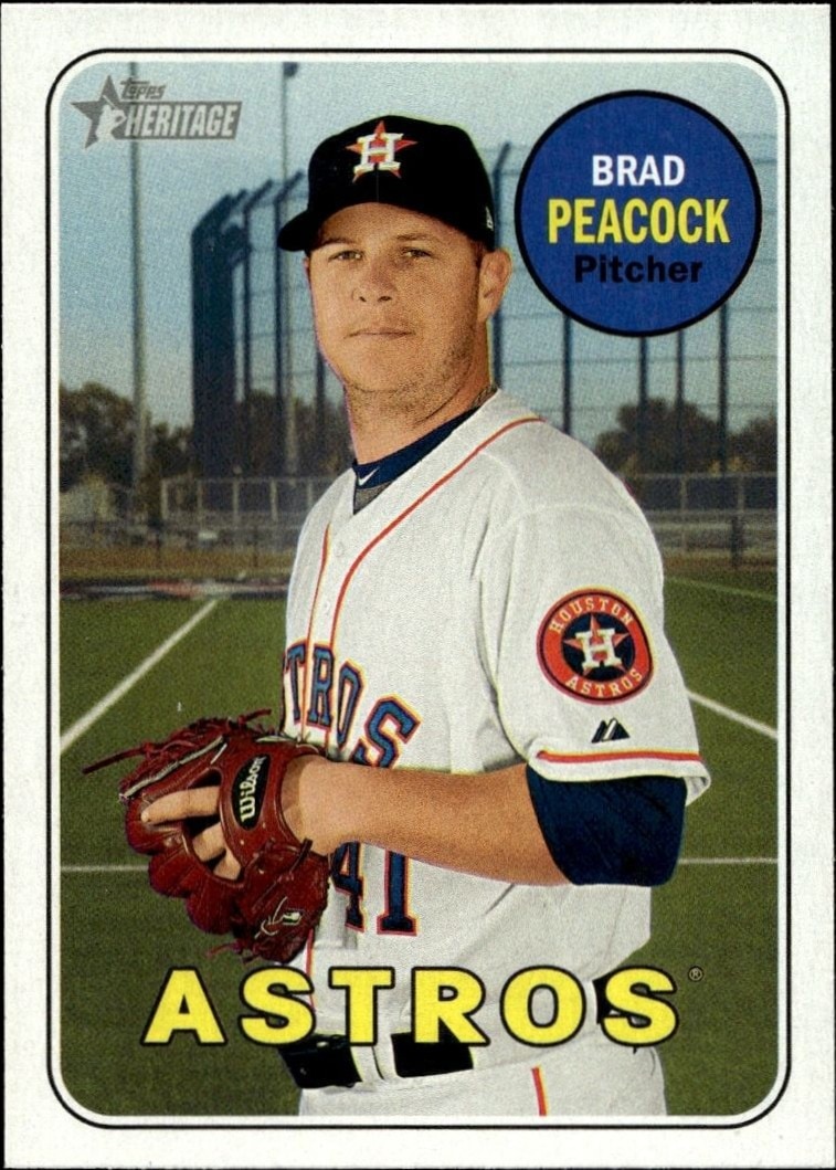 2018 Topps Heritage Brad Peacock #120 trading card