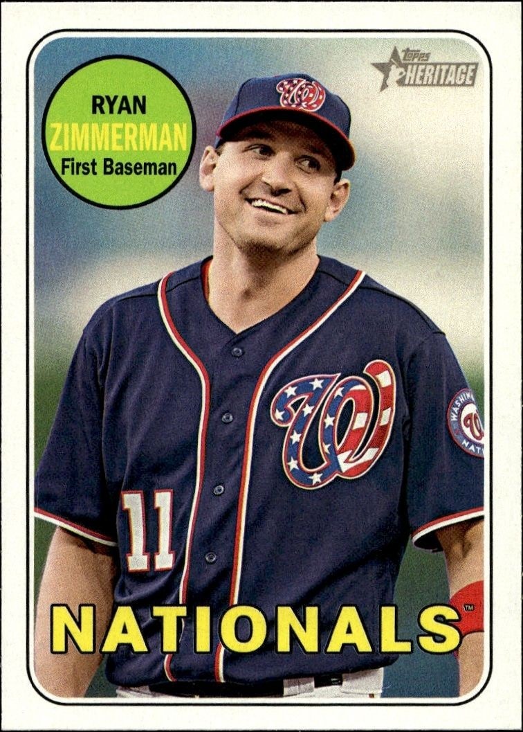 2018 Topps Heritage Ryan Zimmerman #230 trading card