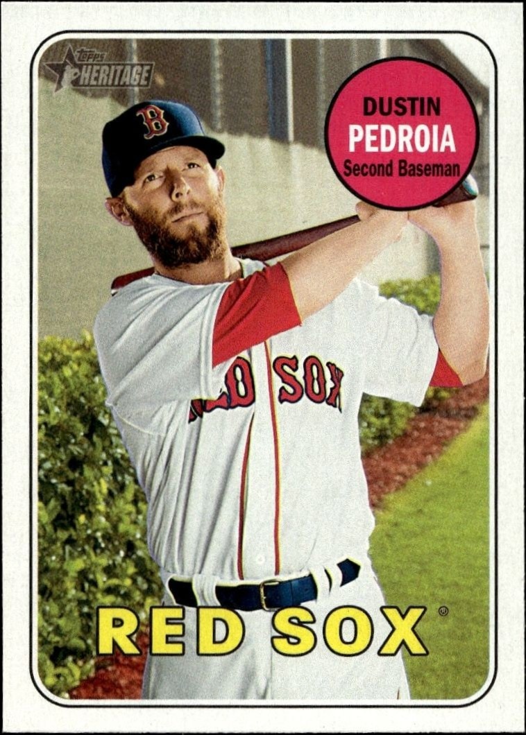 2018 Topps Heritage Dustin Pedroia #349 trading card