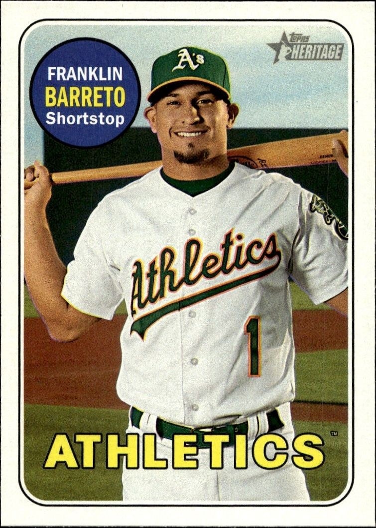 2018 Topps Heritage Franklin Barreto #332 trading card