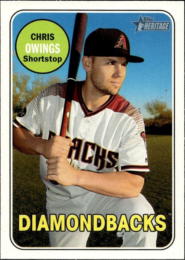 2018 Topps Heritage Chris Owings #36 trading card