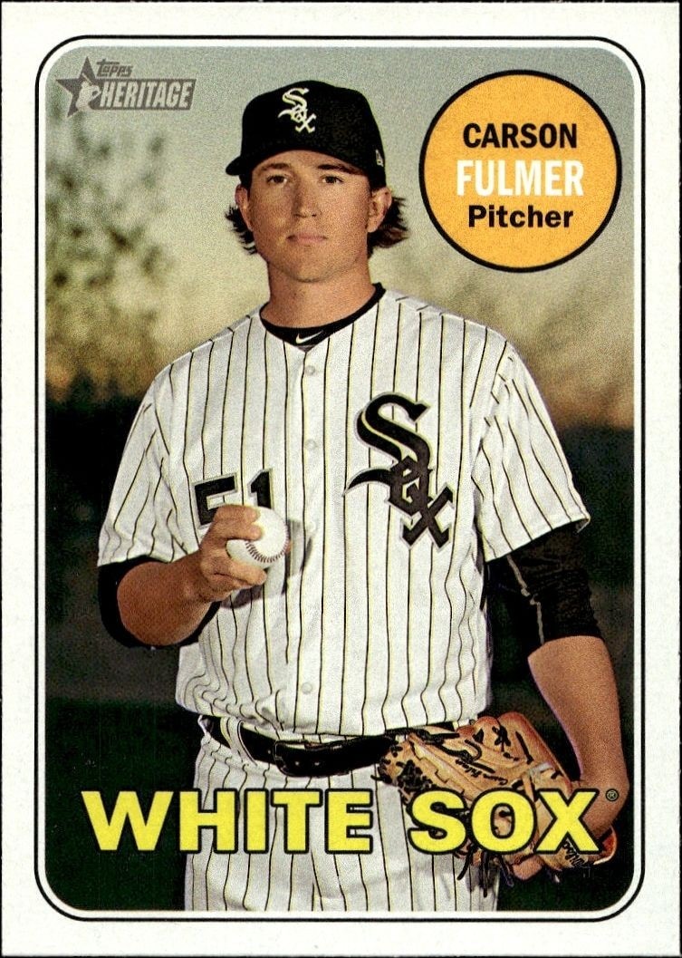 2018 Topps Heritage Carson Fulmer #123 trading card