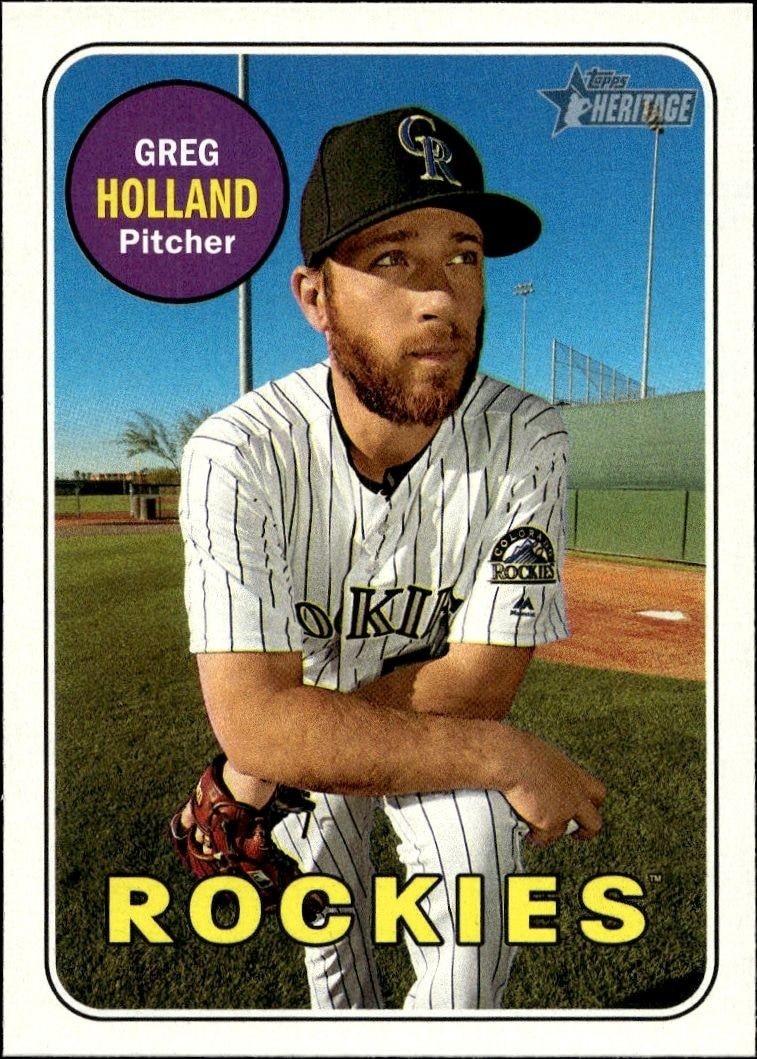2018 Topps Heritage Greg Holland #76 trading card