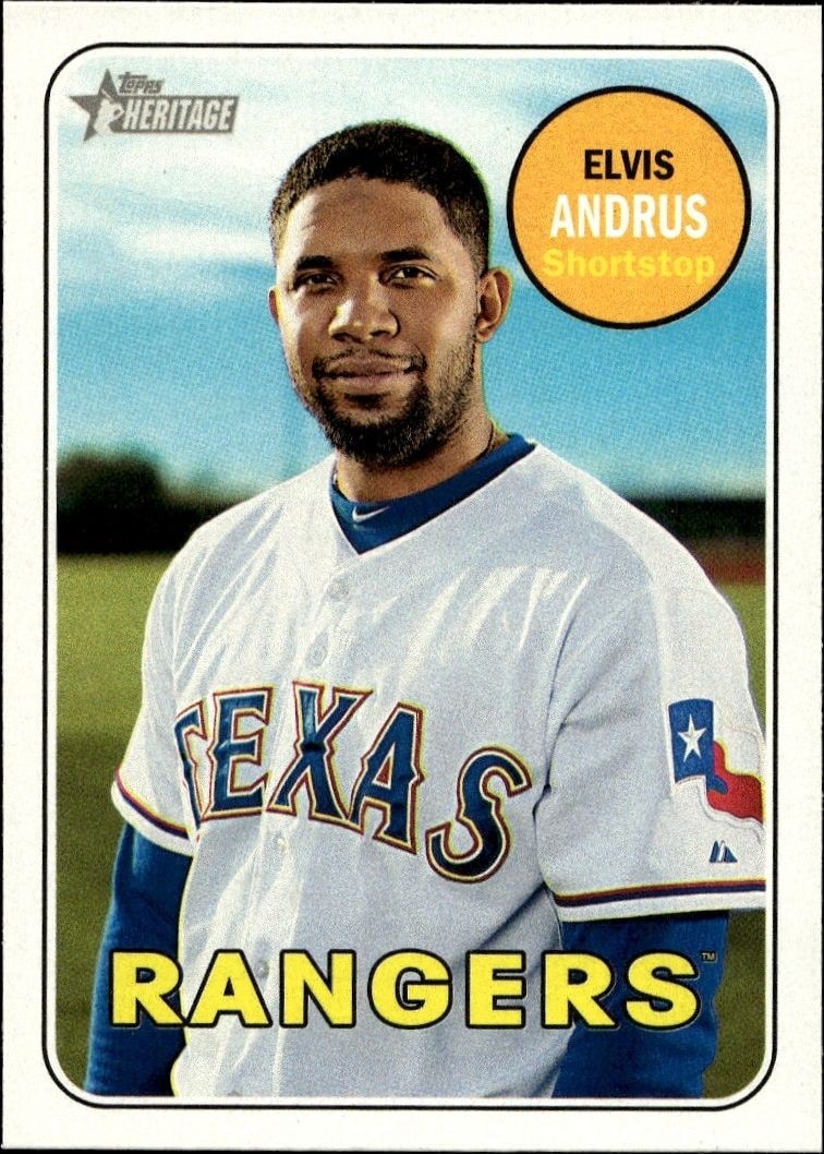 2018 Topps Heritage Elvis Andrus #153 trading card