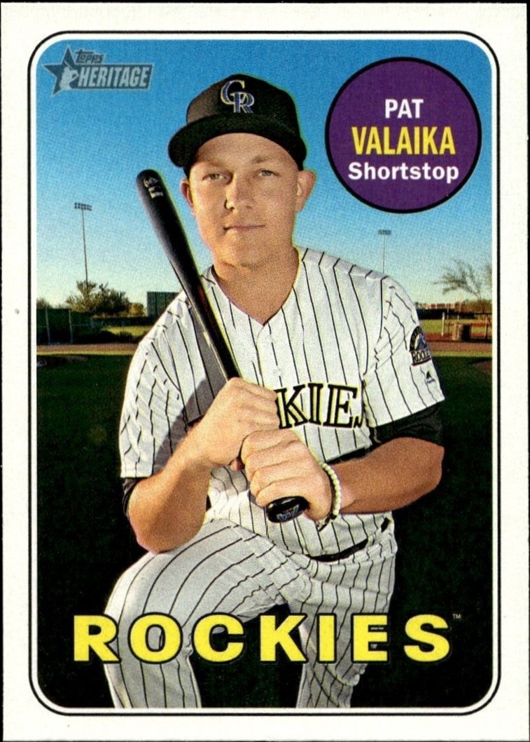 2018 Topps Heritage Pat Valaika #353 trading card