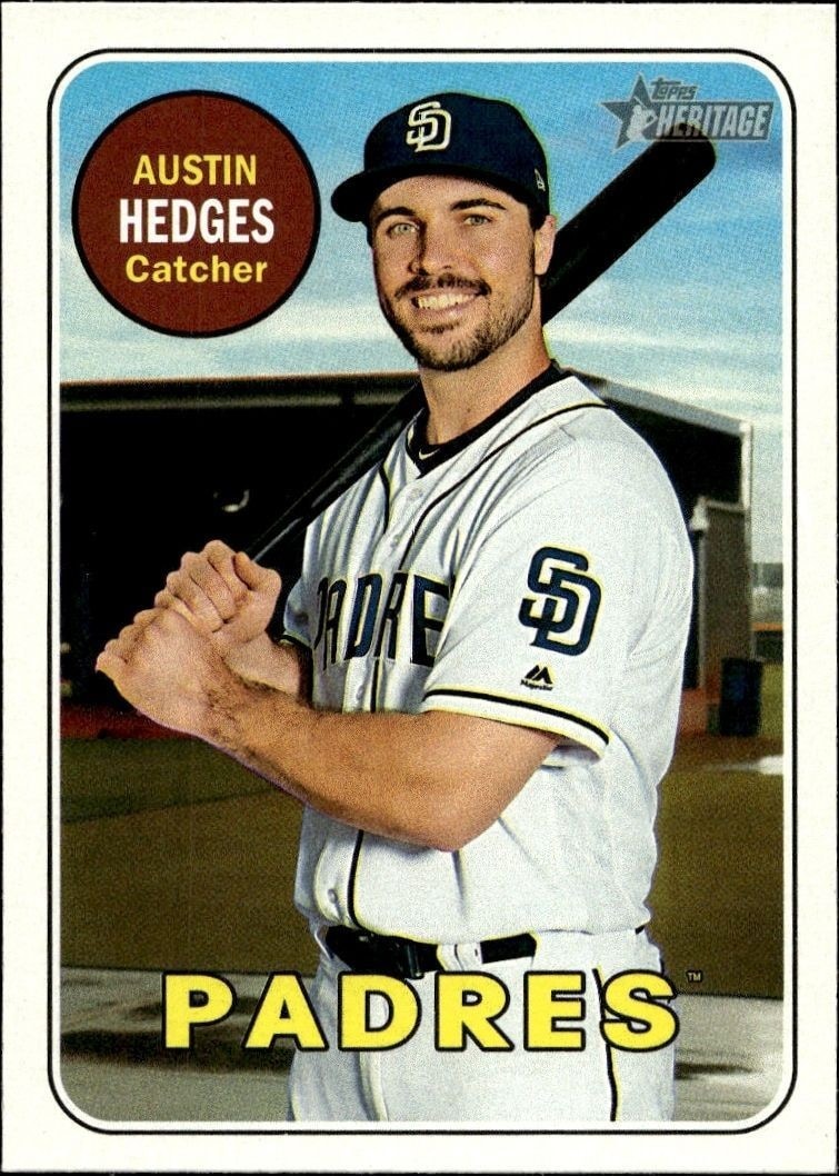 2018 Topps Heritage Austin Hedges #374 trading card