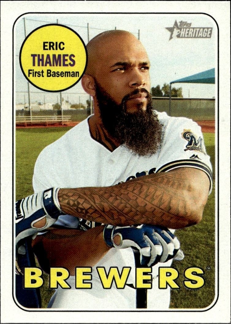 2018 Topps Heritage Eric Thames #62 trading card