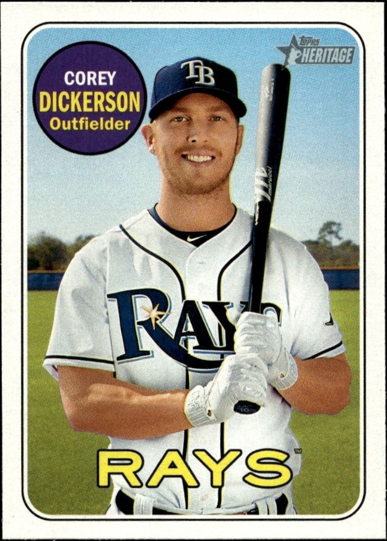 2018 Topps Heritage Corey Dickerson #88 trading card
