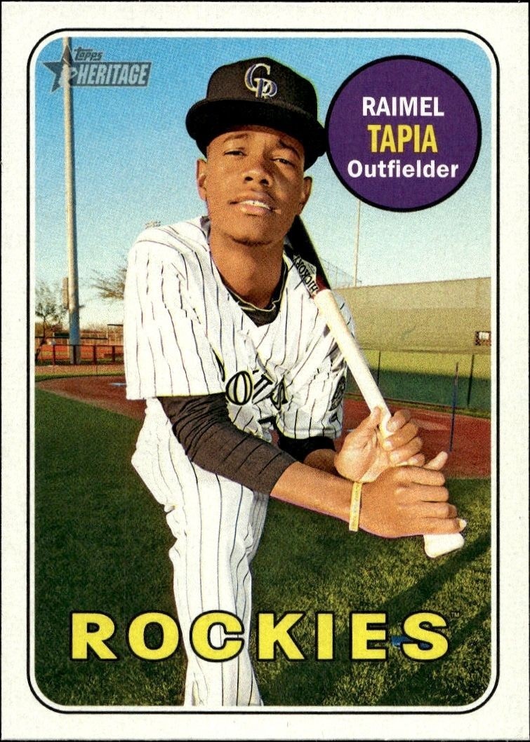 2018 Topps Heritage Raimel Tapia #483 trading card