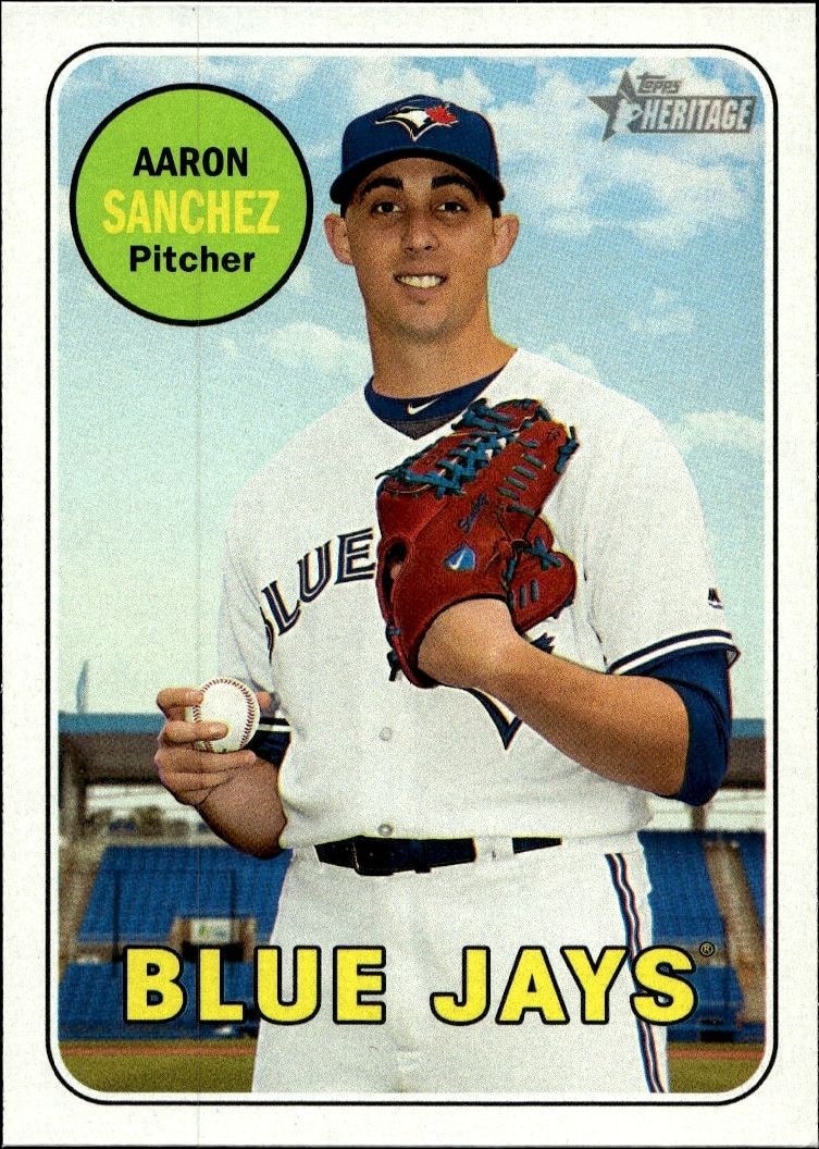 2018 Topps Heritage Aaron Sanchez #55 trading card