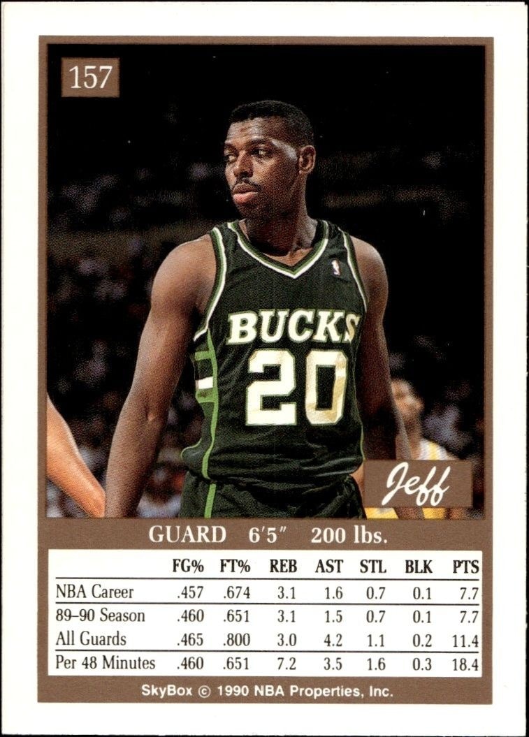 1990-91 Skybox Pervis Ellison #157 basketball trading card back