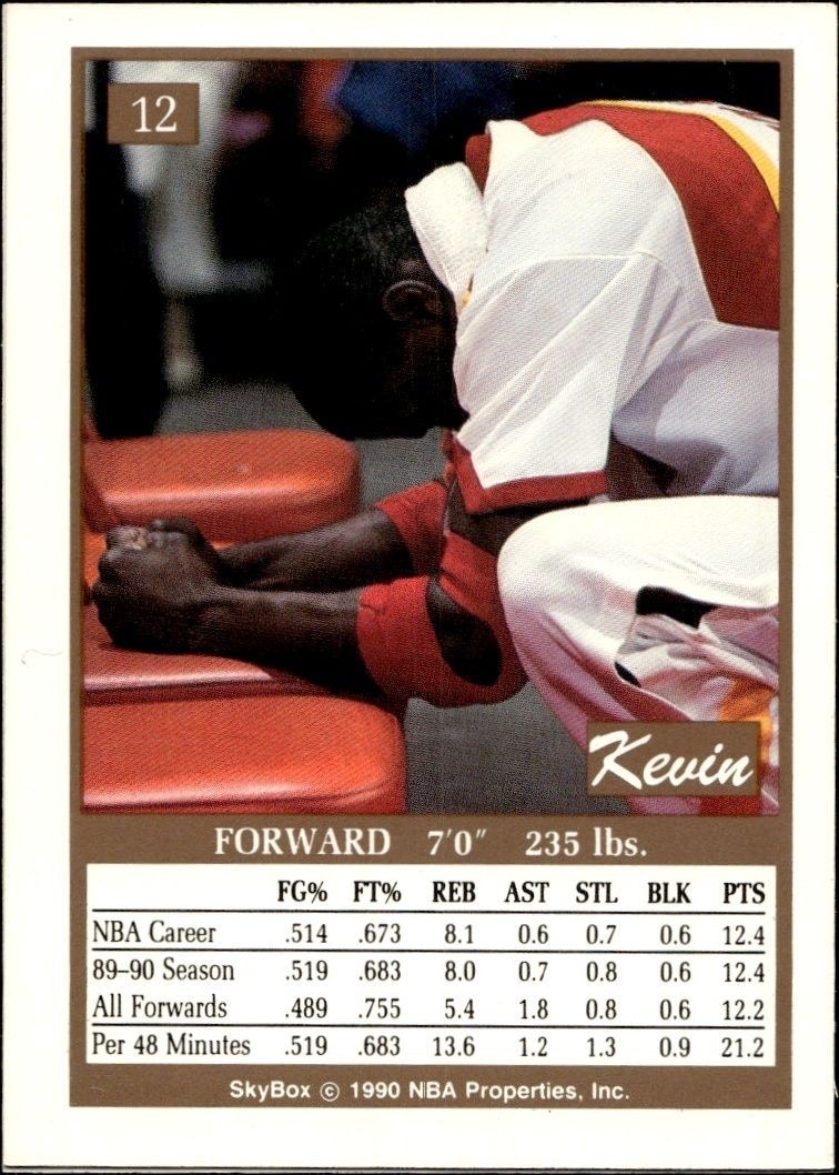1990-91 Skybox Alexander Volkov #12 basketball trading card back