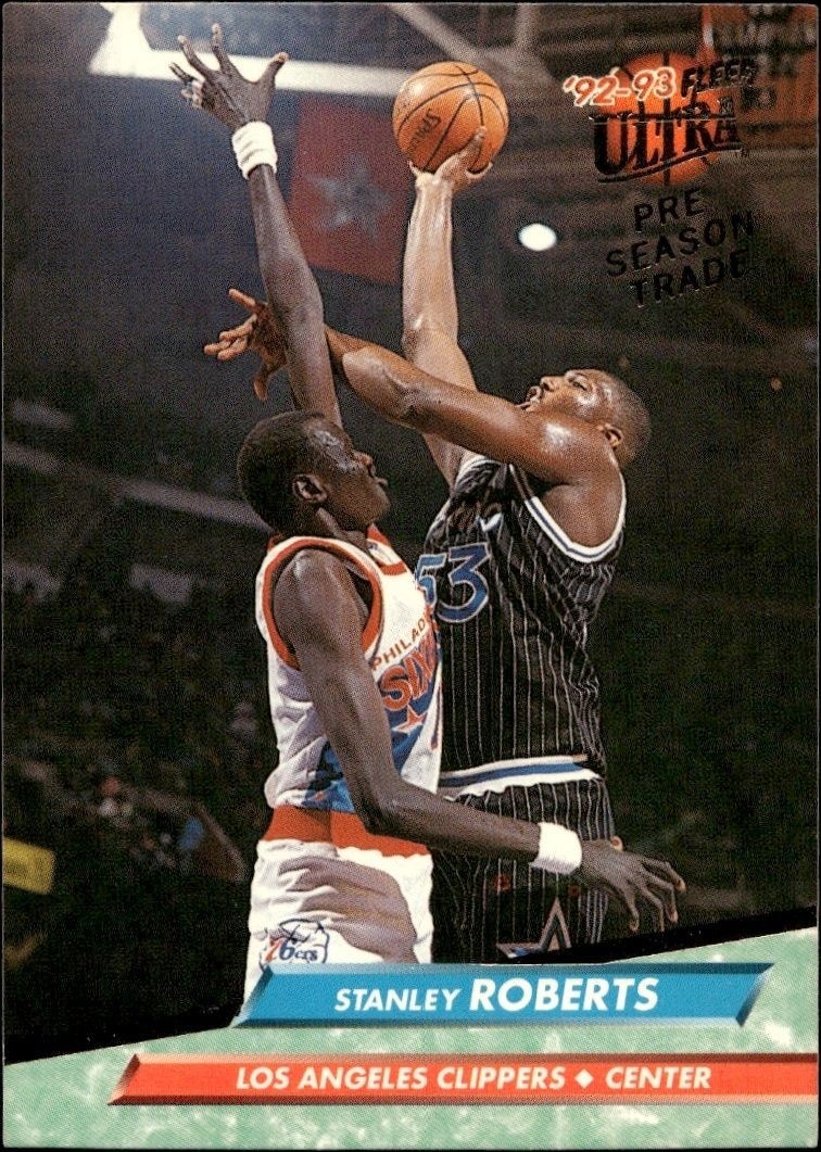 1992-93 Fleer Ultra Stanley Roberts #87 trading card