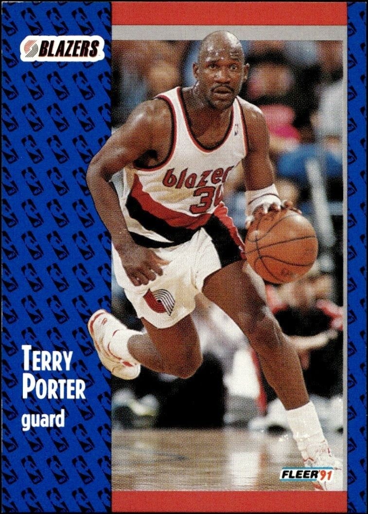 1991-92 Fleer Terry Porter #171 trading card