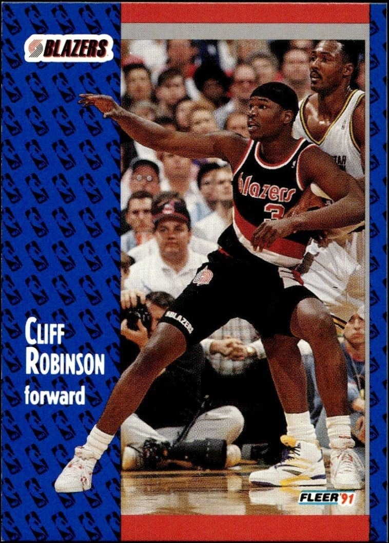 1991-92 Fleer Cliff Robinson #172 trading card