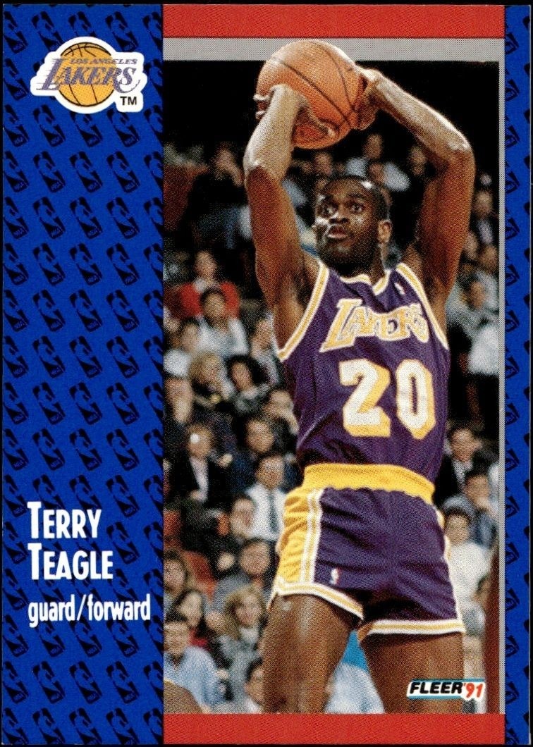1991-92 Fleer Terry Teagle #103 trading card
