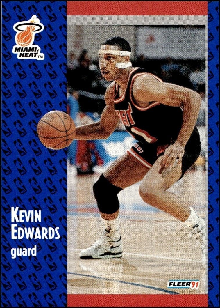 1991-92 Fleer Kevin Edwards #108 trading card