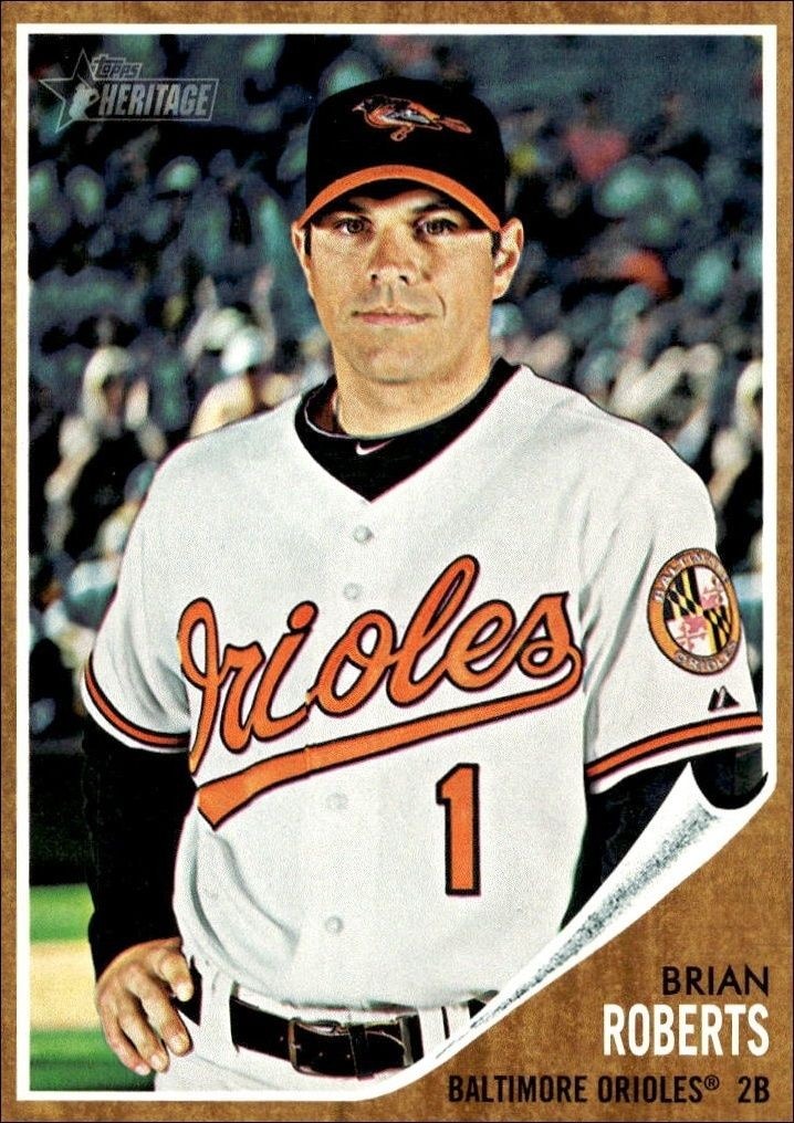 2011 Topps Heritage Brian Roberts #6 trading card