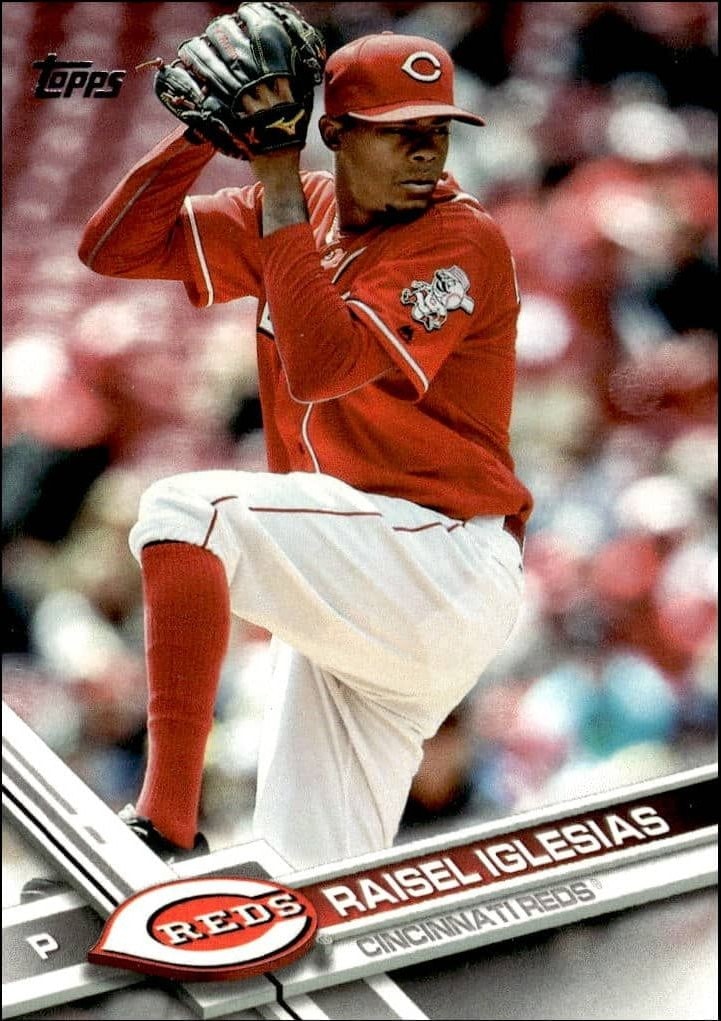 2017 Topps Series 1 Raisel Iglesias #185 trading card