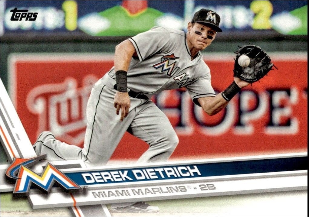 2017 Topps Series 2 Derek Dietrich #424 trading card