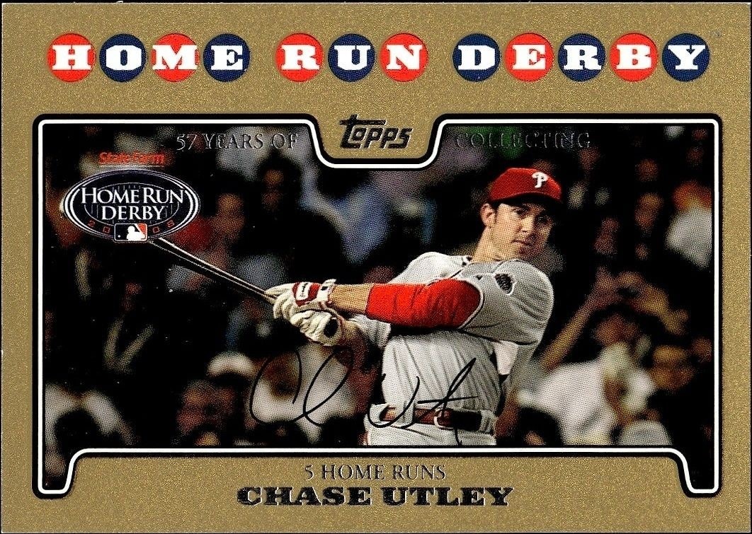 2008 Topps Updates & Highlights Chase Utley #UH184 baseball trading card front