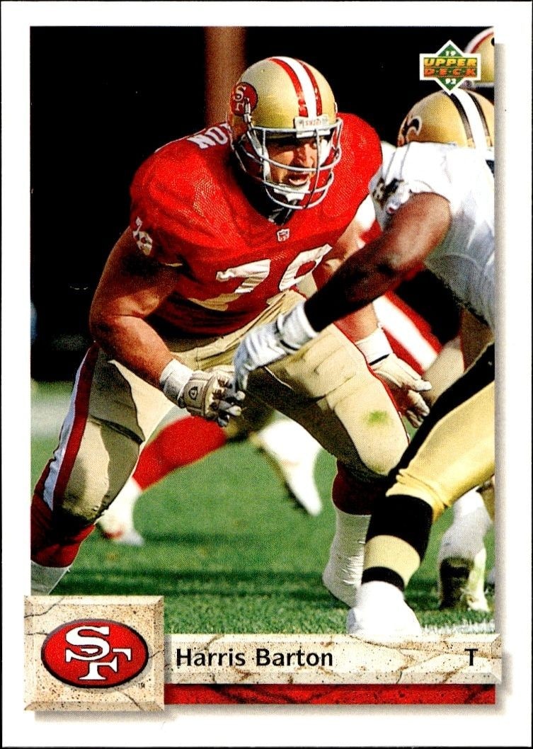1992 Upper Deck Harris Barton #430 football trading card front