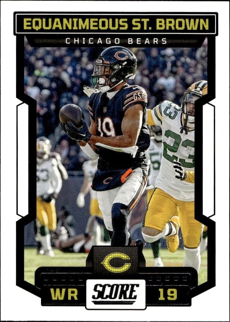 2023 Panini Score Equanimeous St. Brown #105 trading card