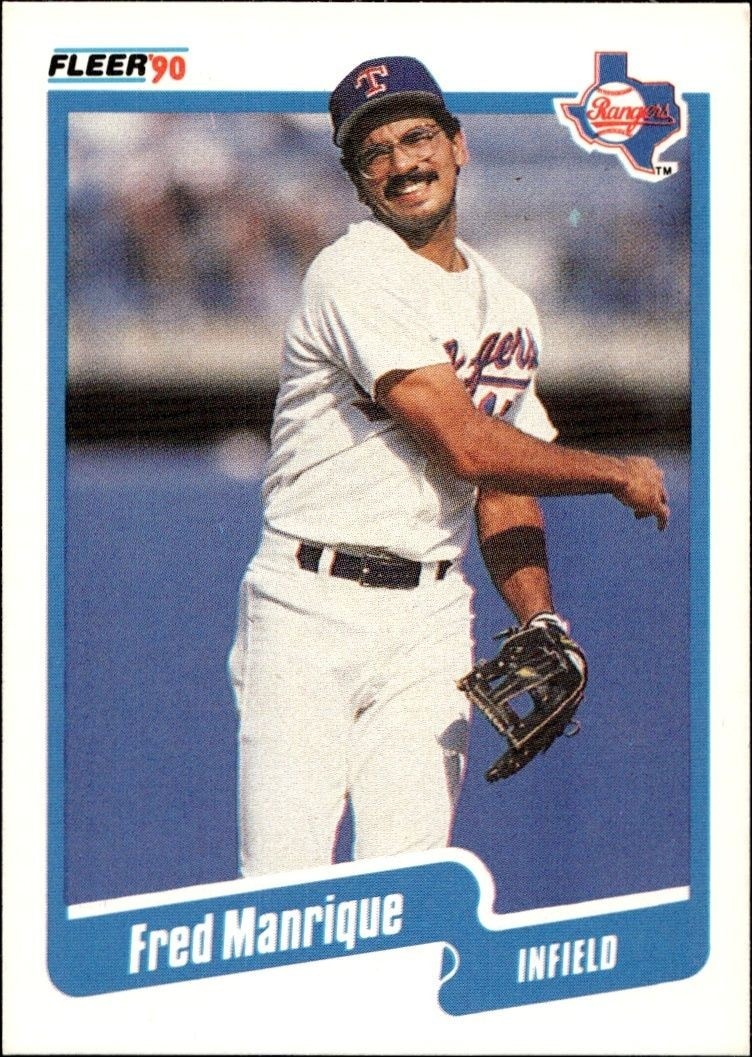 1990 Fleer Fred Manrique #306 trading card